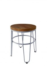 Taburete Bajo Lorex Circular Tono Platino