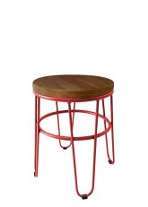 Taburete Bajo Lorex Circular Tono Rojo