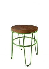 Taburete Bajo Lorex Circular Tono Verde Claro