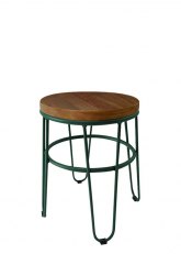 Taburete Bajo Lorex Circular Tono Verde Oscuro
