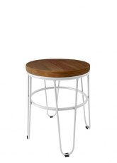 Taburete Bajo Lorex Circular Tono Blanco