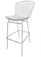 Taburete Bertoia Pintado Ultra Tono Gris Plata Perlado