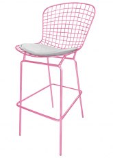 Taburete Bertoia Pintado Ultra Tono Rosa