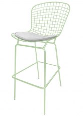 Taburete Bertoia Pintado Ultra Tono Verde Agua