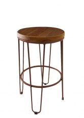 Taburete Medio Lorex Circular Tono Marron