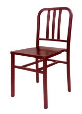 Silla Navy Metálica Tono Bordo
