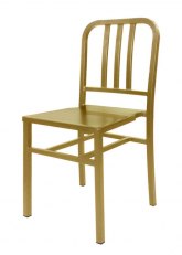 Silla Navy Metálica Tono Dorado