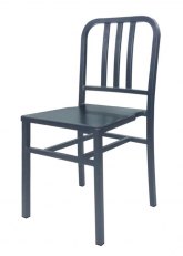 Silla Navy Metálica Tono Gris Azulado