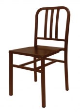 Silla Navy Metálica Tono Marron