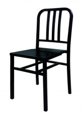 Silla Navy Metálica Tono Negro Mate