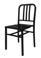 Silla Navy Metálica Tono Negro Microtexturado