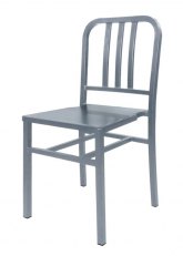 Silla Navy Metálica Tono Platino