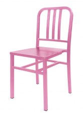 Silla Navy Metálica Tono Rosa