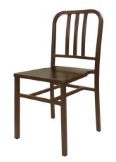 Silla Navy Metálica Tono Tabaco