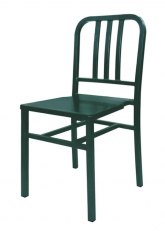 Silla Navy Metálica Tono Verde Oscuro