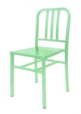 Silla Navy Metálica Tono Verde Agua