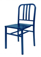 Silla Navy Metálica Tono Azul Oscuro