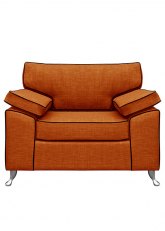 Sillón Portofino 1 Cuerpo Venecia Naranja