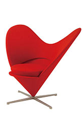 Sillón Heart Cone - Tapizado Rojo