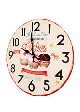 Reloj de Pared Cupcake Crema